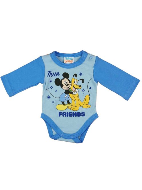 Hosszú ujjú baba body Mickey egér és Pluto mintával