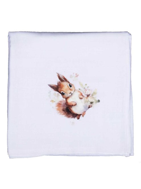 Textil tetra pelenka mókus mintával 70x70cm