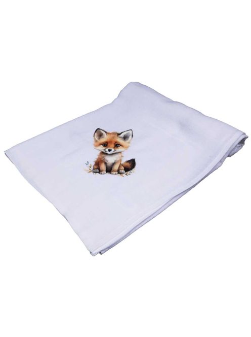 Textil tetra kifogó-törölköző kisróka mintával 140x140cm