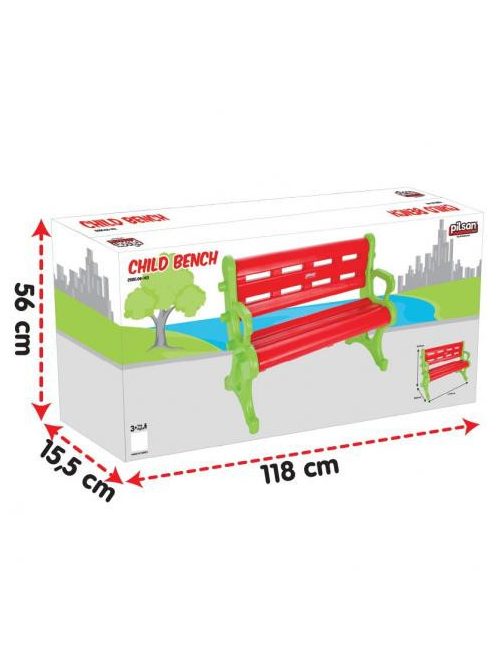 PILSAN gyerek pad, műanyag, kültéri 70kg-ig PIROS/Zöld