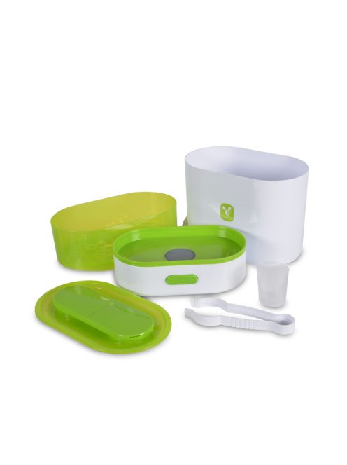 STERILIZÁLÓ 3in1 sterilizáló 6 üvegnek, melegítő és gőzölő funkció 550W ZÖLD