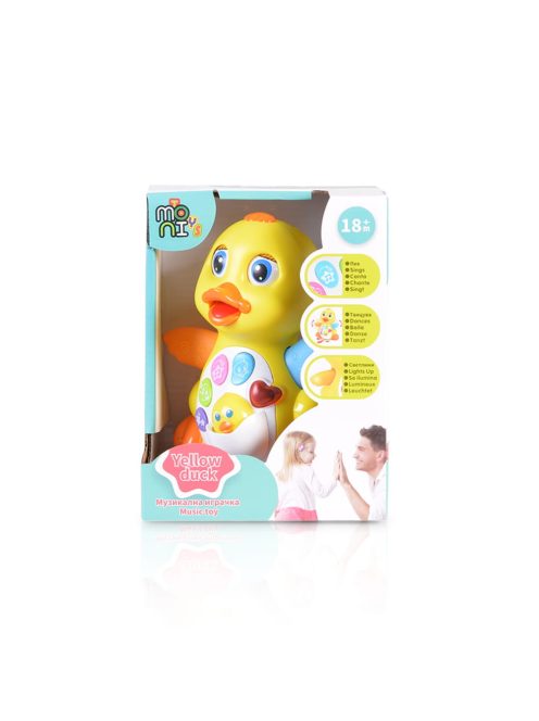 Moni Műanyagjáték zenélő táncoló kacsa sárga