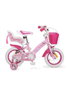   Bicikli BYOX PUPPY gyerek lány kerékpár 12 es méret RÓZSASZÍN