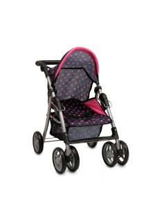 Moni Toys Pinky dots játék babakocsi pöttyös