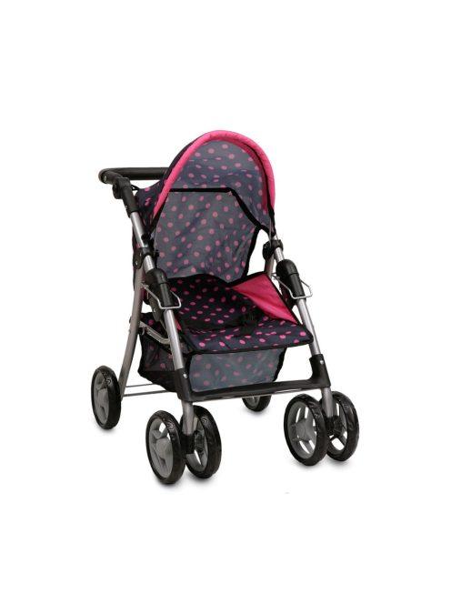 Moni Toys Pinky dots játék babakocsi pöttyös