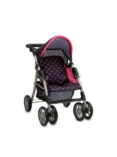 Moni Toys Pinky dots játék babakocsi pöttyös