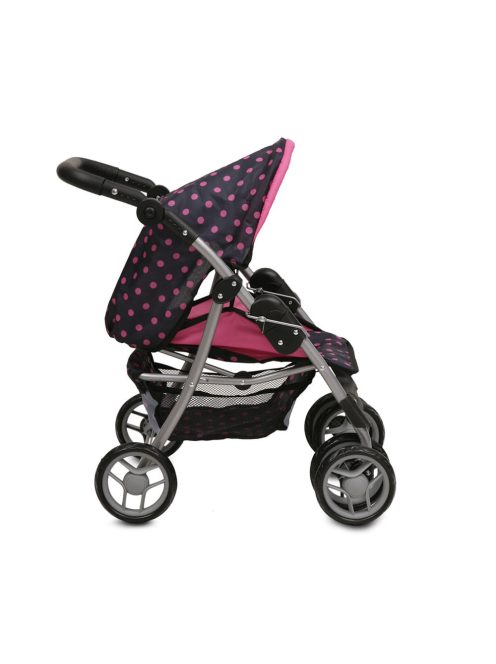 Moni Toys Pinky dots játék babakocsi pöttyös