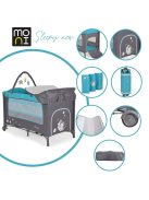 Moni Sleepy összecsukható luxus utazóágy 2 szint+pelenkázó+ játék türkiz
