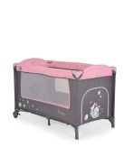 Moni Sleepy összecsukható luxus utazóágy 2 szint+pelenkázó+ játék pink
