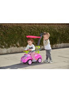 Moni Smile beülős autó tolókarral napfénytetővel pink