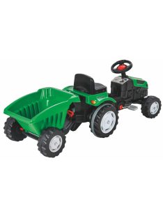 Pilsan traktor pedálos trélerrel 07316 zöld