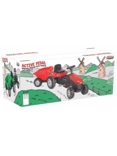 Pilsan traktor pedálos trélerrel 07316 piros