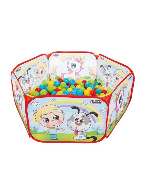 PILSAN összecsukható labdamedence 200 db labdával