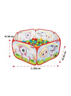 PILSAN összecsukható labdamedence 200 db labdával