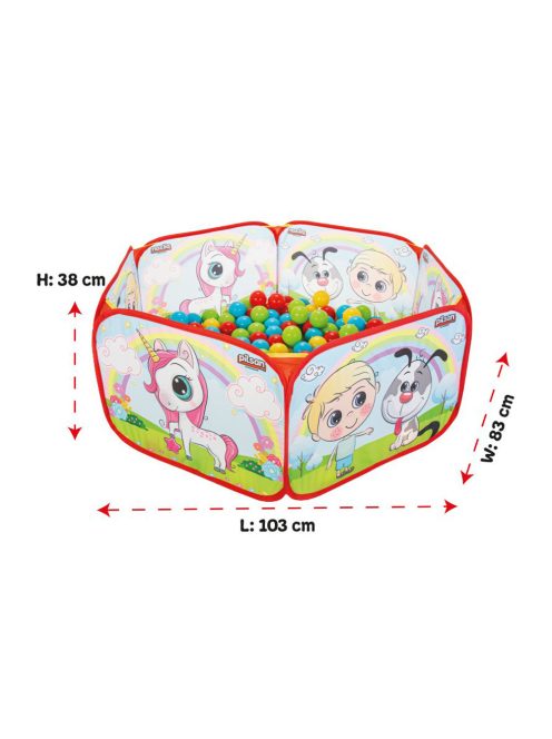 PILSAN összecsukható labdamedence 200 db labdával