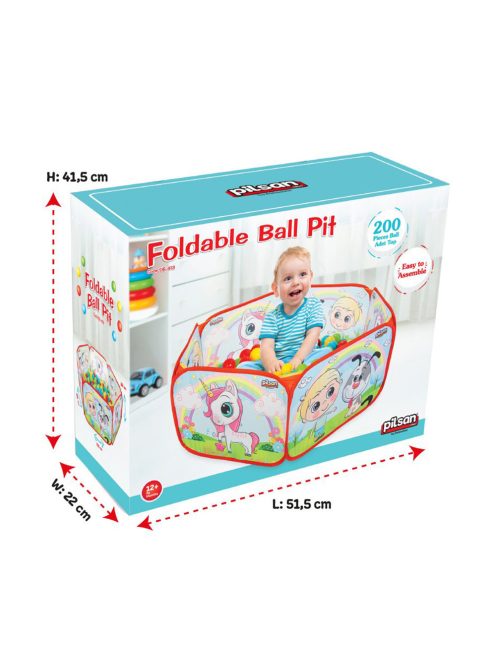 PILSAN összecsukható labdamedence 200 db labdával