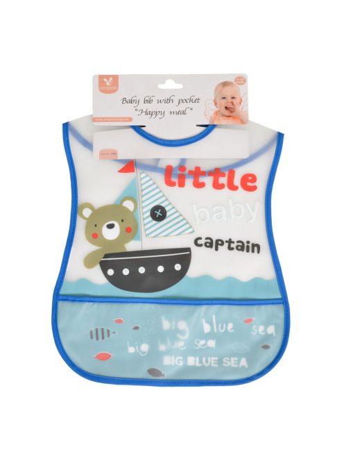 BIB műanyag előke HAPPY MEAL KÉK