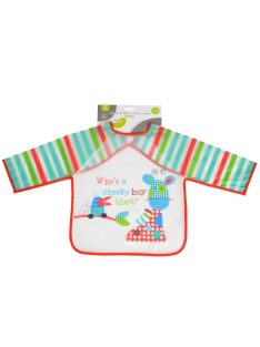 BIB előke hosszú ujjas Messy PIROS