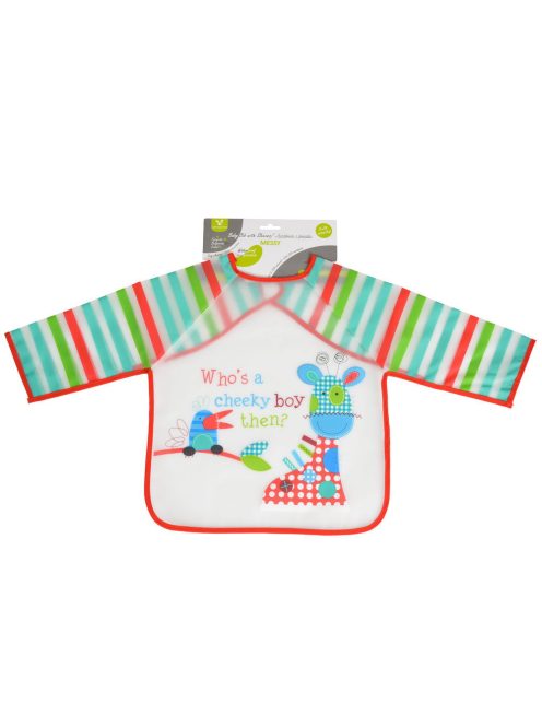 BIB előke hosszú ujjas Messy PIROS