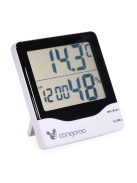 Cangaroo Thermometer hőmérő, páratartalom mérővel és digitális órával zöld/fehér