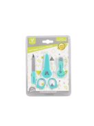 Körömcsipesz ollóval, manikür szett kék