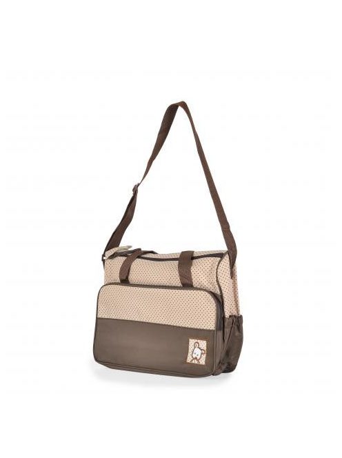 STELLA kismama táska 5dbos szett, pelenkázólappal BARNA/BÉZS