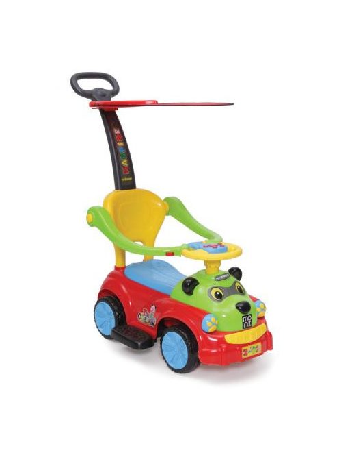 MONI PANDA Bébitaxi napfénytetővel PIROS