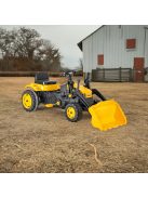 Pilsan ráülős pedálos traktor 125 cm homlokrakodós fekete/sárga markoló