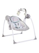 Cangaroo Baby swing+ elektromos hinta zenélő, játékkal szürke