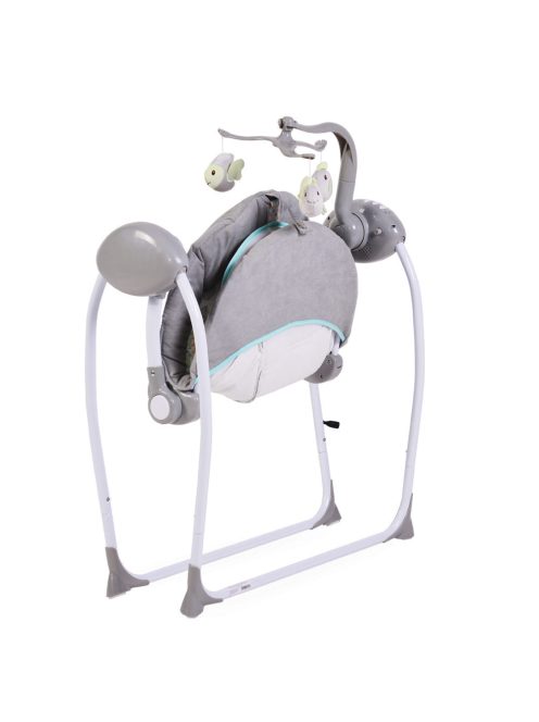 Cangaroo Baby swing+ elektromos hinta zenélő, játékkal szürke