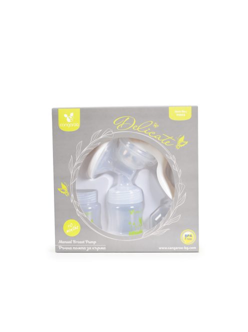 Cangaroo Delicate mauális mellszívó 2 cumisüveggel fehér