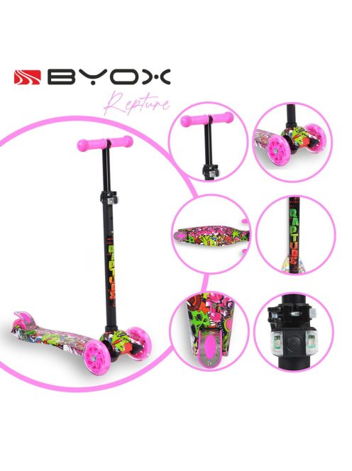 Byox Rapture roller elöl dupla kerekes pink