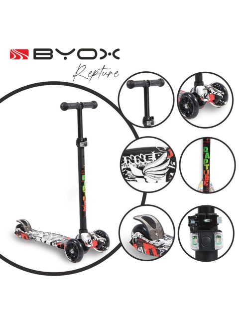 Byox Rapture roller elöl dupla kerekes fekete