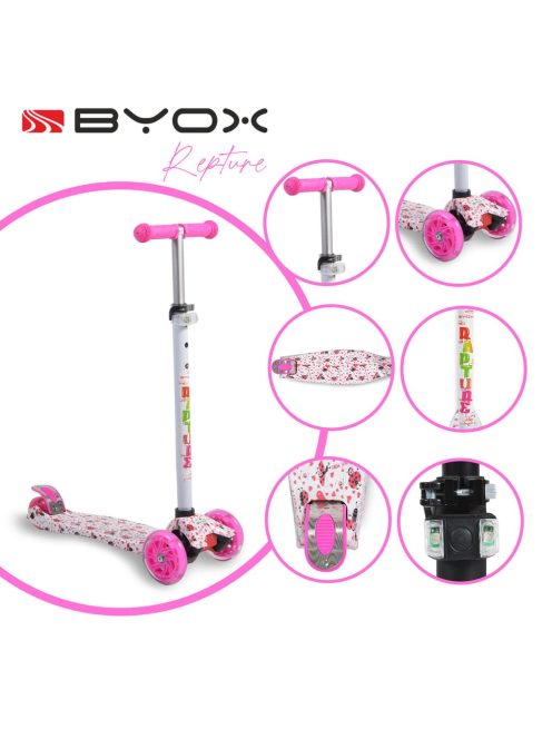 Byox Rapture roller elöl dupla kerekes fehér