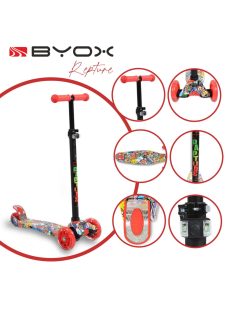 Byox Rapture roller elöl dupla kerekes piros