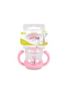 BOO itatópohár szívószállal, fogantyúval 280ml PINK