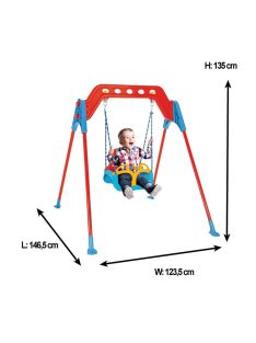 Pilsan Pilsan kerti hinta fém vázzal piros