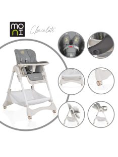  Chocolate etetőszék soft egyszínű szürke