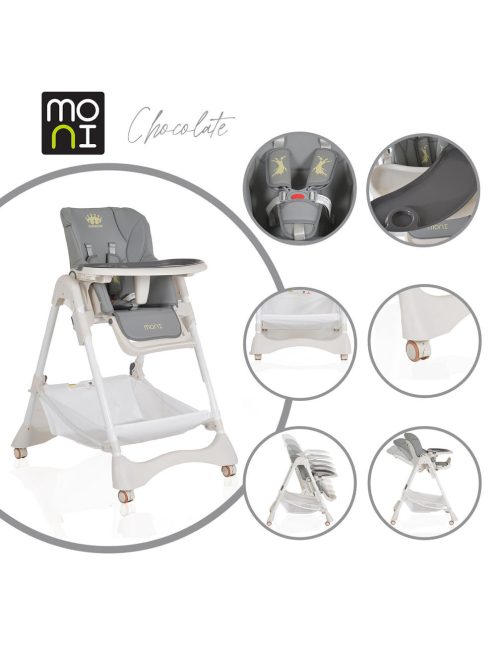  Chocolate etetőszék soft egyszínű szürke