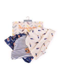 TIBBY sapkák 3 db/csomag 0-3 hó méret KÉK