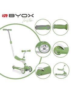   TRISTAR roller 3in1, szülőkarral, üléssel 20kg/50kgig ZÖLD