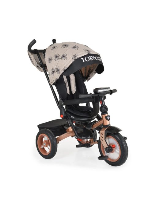 Byox Tornado szülőkaros tricikli 25kgig 360f forgatható bézs