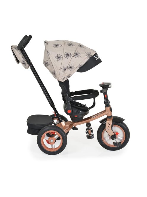 Byox Tornado szülőkaros tricikli 25kgig 360f forgatható bézs