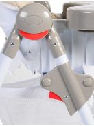 Cangaroo Kimchi etetőszék összecsukható 2 kerék, dönthető világos szürke