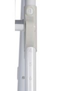 Cangaroo Kimchi etetőszék összecsukható 2 kerék, dönthető világos szürke