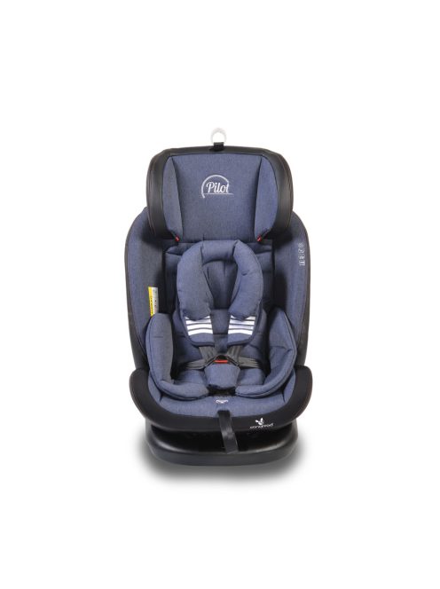 Cangaroo Pilot 0-36kg gyerekülés isofix 360, bőr, napellenző farmer