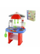 POLESIE Játék konyha JANA edényekkel 49cm PIROS/kék