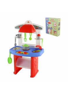 POLESIE Játék konyha JANA edényekkel 49cm PIROS/kék