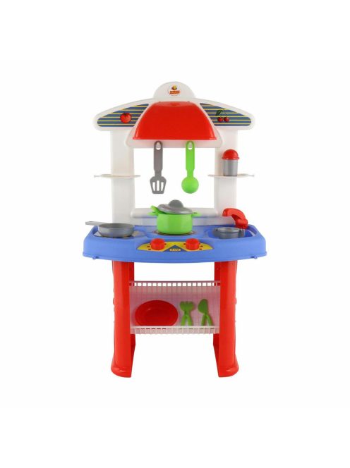 POLESIE Játék konyha JANA edényekkel 49cm PIROS/kék