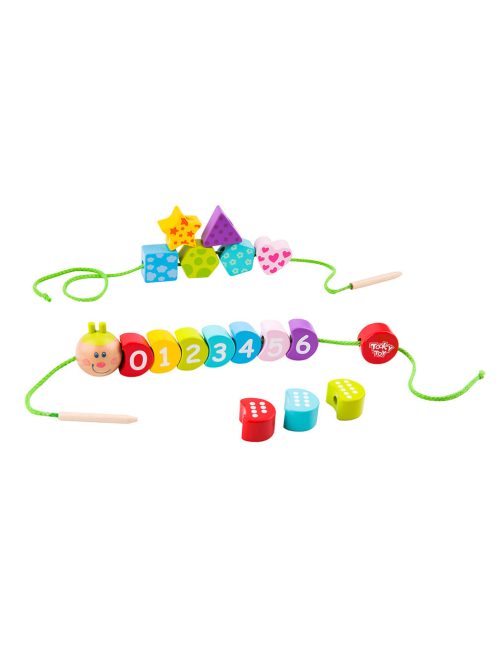 Tooky Toy Tooky toy fajáték fűzős kukac